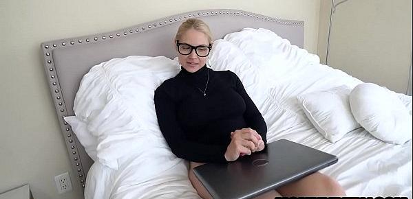  Big ass blonde milf discovers her son watches stepmom porn